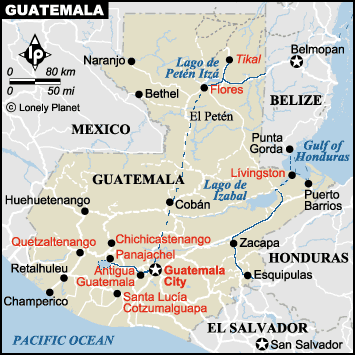 Carte du guatemala