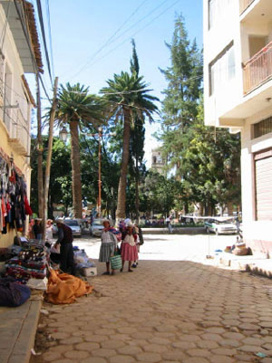 Cochabamba, Valle Alto, Cliza, rue et grand place