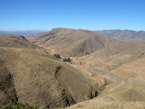 Bolivia, Sivingani, panorama del pueblo
