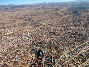 Bolivie, Sucre, vue aerienne de la ville