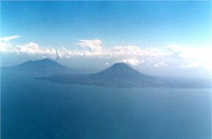 Amérique Centrale, Nicaragua, vue du ciel des iles ometepe