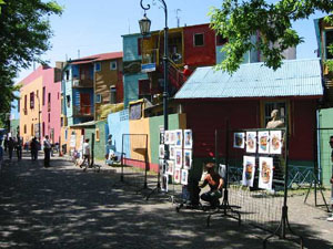 Argentine, Buenos Aires, les celebres maisons colorees de bocca