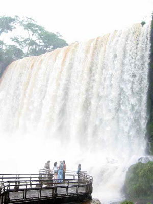 Brésil, Iguazu, sous les chutes