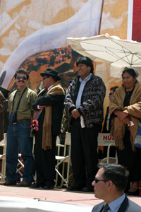Evo Morales au festival de bandas d'oruro
