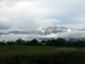 Cochabamba, Corani, montagnes dans la brume