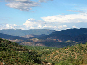 Bolivie, Cochabamba, Valle Alto, panorama de la valee de pasorapa