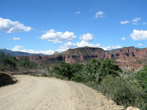 Bolivie, Cochabamba, Valle Alto,Pasorapa, route de montagne