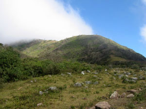 Bolivie, Cochabamba route de sehuencas, la brume et la montagne