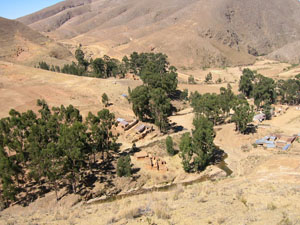 Bolivia, Sivingani, panorama del pueblo