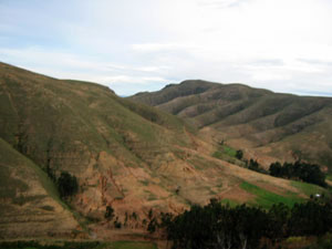 Bolivie, Cochabamba, Valle Alto, Vila Vila, paysage de montagnes