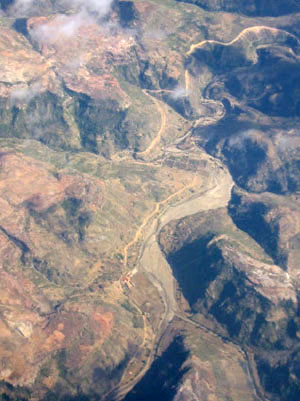 Bolivie, Sucre, vue aerienne des environs